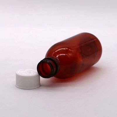 CRC 캡 PET 사각형 비생성 기침 시럽 구강 액체 병 용기 의약품 120ML / 4OZ