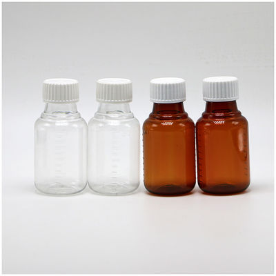100ml PET 앰버/ 블루 메이플 기침 시럽 CRC 캡과 열 밀폐가 있는 구강 액체 병