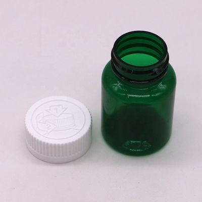50cc 32mm 목 PET 플라스틱 알약 병 캡슐 병 어린이 저항 캡치 PET 기본 재료