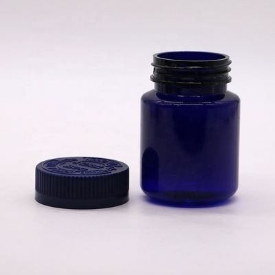 120mL PET 알약 병 아래로 누르고 회전 안전 캡 약국 병 컨테이너