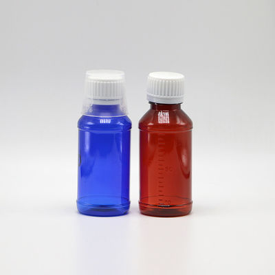 100mL PET 원형 약국 용기 의료 폐기물 스크린 인쇄 어린이 안전 캡