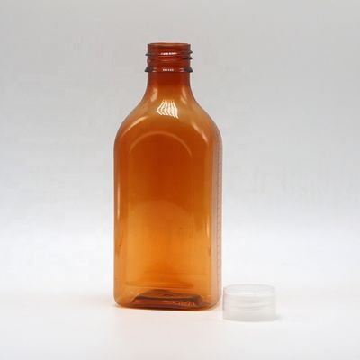 스크루 캡 240ml PET 구강 액체 어린이 안전 및 의료 액체용 평평 제곱 병