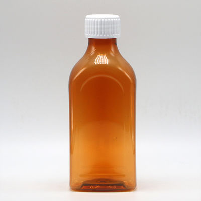 스크루 캡 240ml PET 구강 액체 어린이 안전 및 의료 액체용 평평 제곱 병