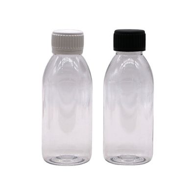 150ml PET 타원형 앰버 처방 약국 액체 약품 뚜?? 이 있는 용기