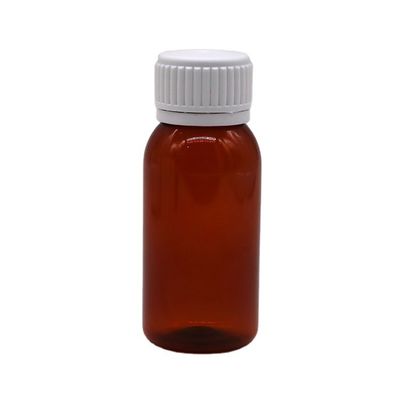 60ml 둥근 앰버 처방전 약국 PET 액체 약품 뚜?? 이 있는 용기