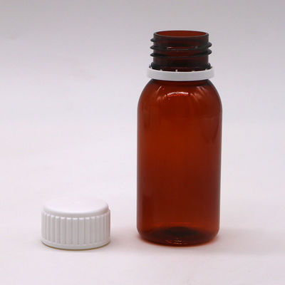 60ml 둥근 앰버 처방전 약국 PET 액체 약품 뚜?? 이 있는 용기