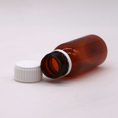 60ml 둥근 앰버 처방전 약국 PET 액체 약품 뚜?? 이 있는 용기