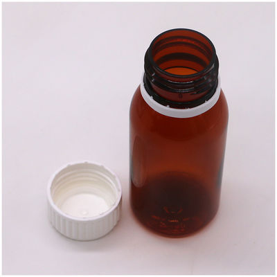60ml 둥근 앰버 처방전 약국 PET 액체 약품 뚜?? 이 있는 용기