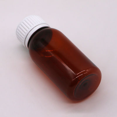 60ml 둥근 앰버 처방전 약국 PET 액체 약품 뚜?? 이 있는 용기