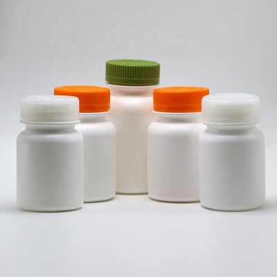 둥근 225ml 7.5oz 플라스틱 HDPE 의약품 용기 보충제 홀더 병 기어 커버