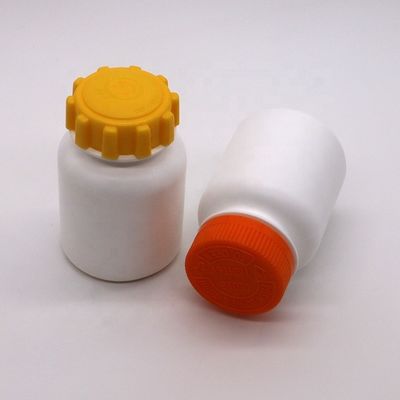 둥근 225ml 7.5oz 플라스틱 HDPE 의약품 용기 보충제 홀더 병 기어 커버