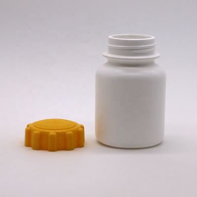 둥근 225ml 7.5oz 플라스틱 HDPE 의약품 용기 보충제 홀더 병 기어 커버
