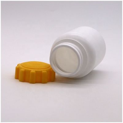 둥근 225ml 7.5oz 플라스틱 HDPE 의약품 용기 보충제 홀더 병 기어 커버