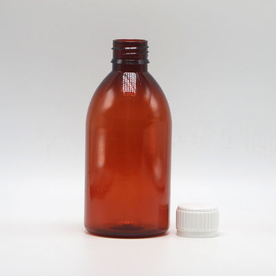 250ml 둥근 앰버 처방전 약국 PET 액체 의약품 뚜?? 이 있는 용기