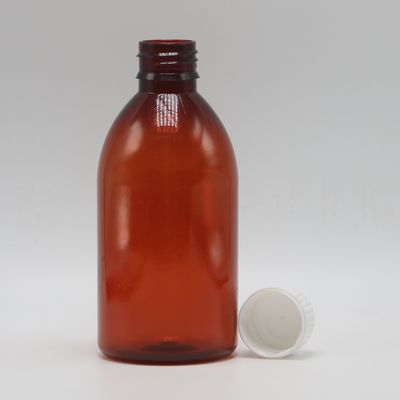 250ml 둥근 앰버 처방전 약국 PET 액체 의약품 뚜?? 이 있는 용기