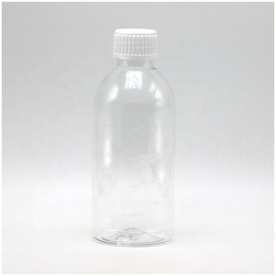 250ml 둥근 앰버 처방전 약국 PET 액체 의약품 뚜?? 이 있는 용기