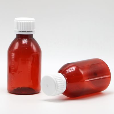 맞춤 로고 의약품 등급 100ml PET 기침 시럽 병