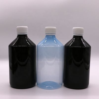 500mL/16.9oz PET 플라스틱 시럽 병 액체 보충제 약품 용기 뚜?? 이 있습니다