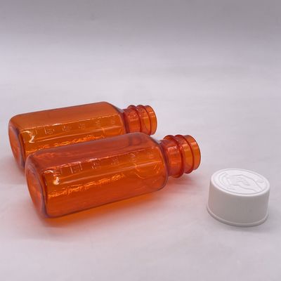 60ml PET 플라스틱 의약품 액체 병 어린이 보호 캡과 스크린 프린팅