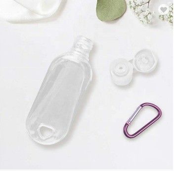 맑은 50mL PET 손 씻기 용기 휴대용 재충전 가능 빈 여행 압축 병