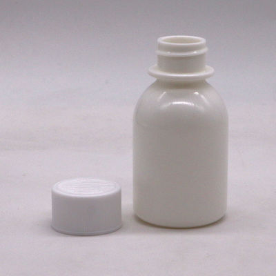 어린이 보호 뚜?? 컨테이너 60ml PE 백색 구강 액체 약 병 기침 시럽