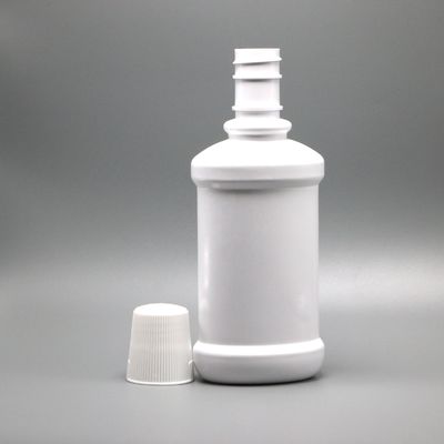 250mL 용량 및 스크린 프린팅으로 된 흰색 긴 목 PET 플라스틱 구강 세척 병
