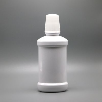 250mL 용량 및 스크린 프린팅으로 된 흰색 긴 목 PET 플라스틱 구강 세척 병
