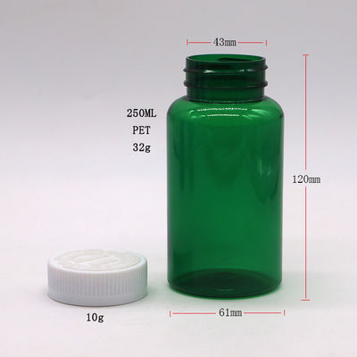 어린이 저항 뚜?? 약국 의약품 조직을위한 PET 알약 용기 250mL