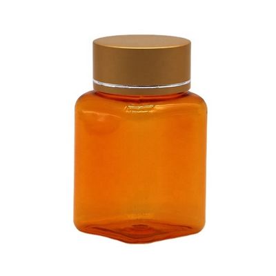 중국 제약회사 90ML PET 사각형 투명 약병 병