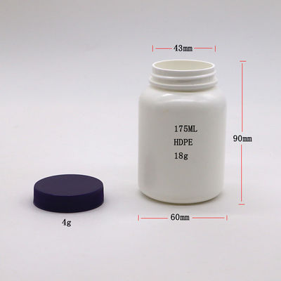 175CC HDPE 플라스틱 넓은 입 병 약품 등급 알약 캡슐 태블릿 의학