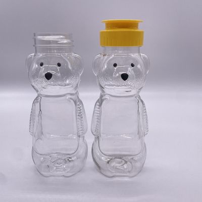 식품 등급 곰 모양 200ml 플라스틱 음료 병 알루미늄 나사 캡