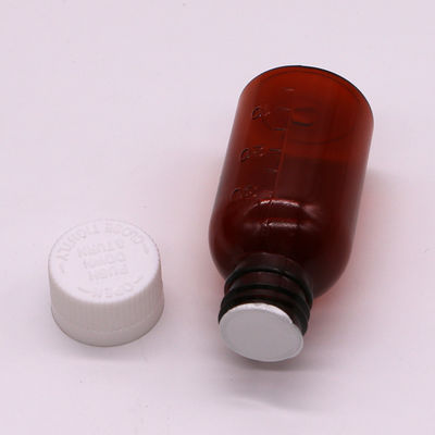 30ml PET 앰버 플라스틱 시럽 액체 병 훼손 방지 나사 캡 몸 물질 PET