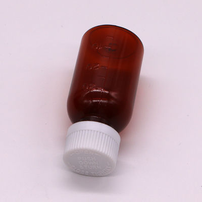 30ml PET 앰버 플라스틱 시럽 액체 병 훼손 방지 나사 캡 몸 물질 PET