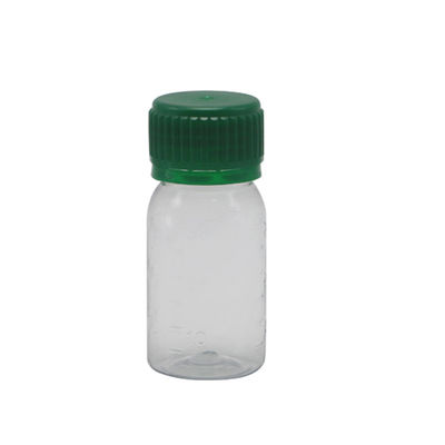 안전 캡과 스크린 프린팅이 있는 30ml PET 백색 구강 액체 약병 병