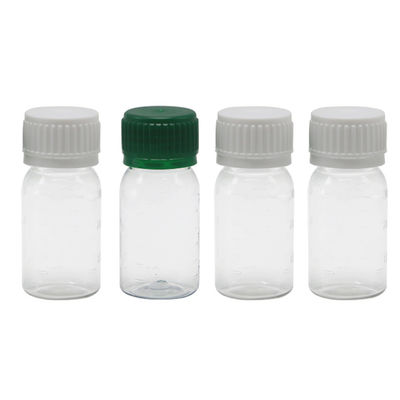 안전 캡과 스크린 프린팅이 있는 30ml PET 백색 구강 액체 약병 병