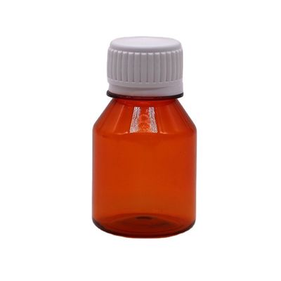 50ml PET 빈 휴대용 플라스틱 알약 병 흰색 나사 캡 여행 알약 포장 잔