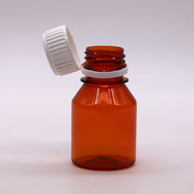 50ml PET 빈 휴대용 플라스틱 알약 병 흰색 나사 캡 여행 알약 포장 잔