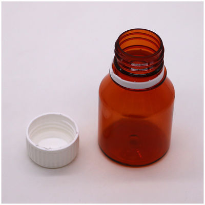 50ml PET 빈 휴대용 플라스틱 알약 병 흰색 나사 캡 여행 알약 포장 잔