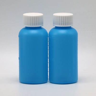 산업 의학 60mL/2oz HDPE 시럽 병 흰색 / 파란색 불투명 항 자외선