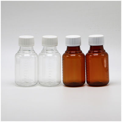 산업 의학 60mL/2oz HDPE 시럽 병 흰색 / 파란색 불투명 항 자외선