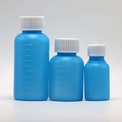 산업 의학 60mL/2oz HDPE 시럽 병 흰색 / 파란색 불투명 항 자외선