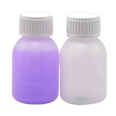 PE 시럽 병 60mL / 2oz 흰색 / 파란색 불투명한 색상 사용자 정의 색상 옵션
