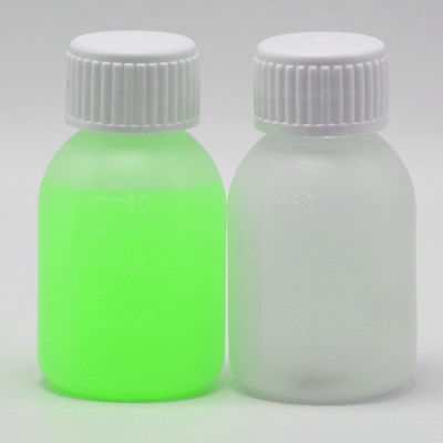 PE 시럽 병 60mL / 2oz 흰색 / 파란색 불투명한 색상 사용자 정의 색상 옵션