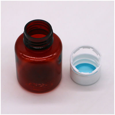 70ML PET 앰버 메이퍼 기침 시럽 안전 캡과 열 밀폐가 있는 구강 액체 병