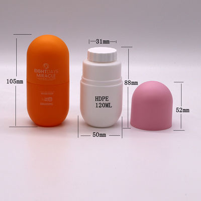 인기 있는 120cc/130ml/180ml HDPE 캡슐 모양의 병