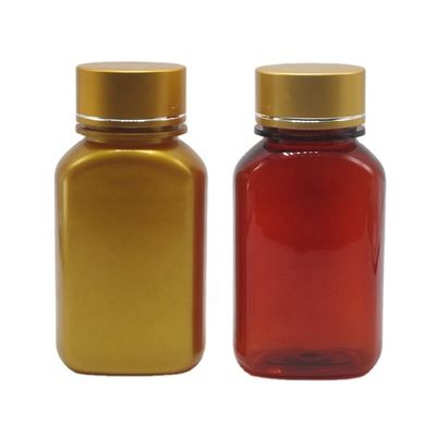 150ml PET 정사각형 평면 플라스틱 의약품 병과 다른 뚜?? 을 사용자 정의 할 수있는 색상
