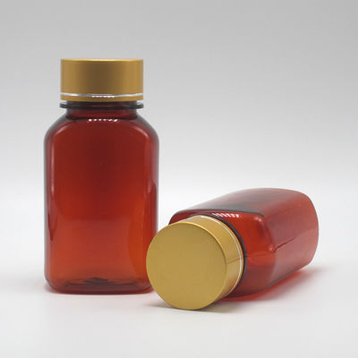 150ml PET 정사각형 평면 플라스틱 의약품 병과 다른 뚜?? 을 사용자 정의 할 수있는 색상