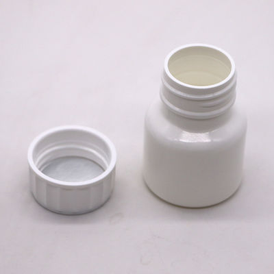 맞춤형 로고 30ml PE 화이트 알약 약 병 고 내구성 스크루 캡