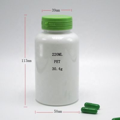 220ml 건강 관리 제품 기본 재료 PET 흰색 둥근 병
