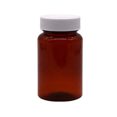 100ml PET 앰버 플라스틱 알약/비타민/캡슐 병